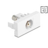Delock Easy 45 Modul Buchse zu Cinch Buchse weiß / weiß