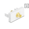 Delock Easy 45 Modul Cinch Buchse zu Cinch Buchse vergoldet gelb / weiß
