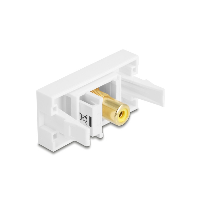 Delock Easy 45 Modul Cinch Buchse zu Cinch Buchse vergoldet gelb / weiß