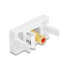 Delock Easy 45 Modul Cinch Buchse zu Cinch Buchse vergoldet rot / weiß