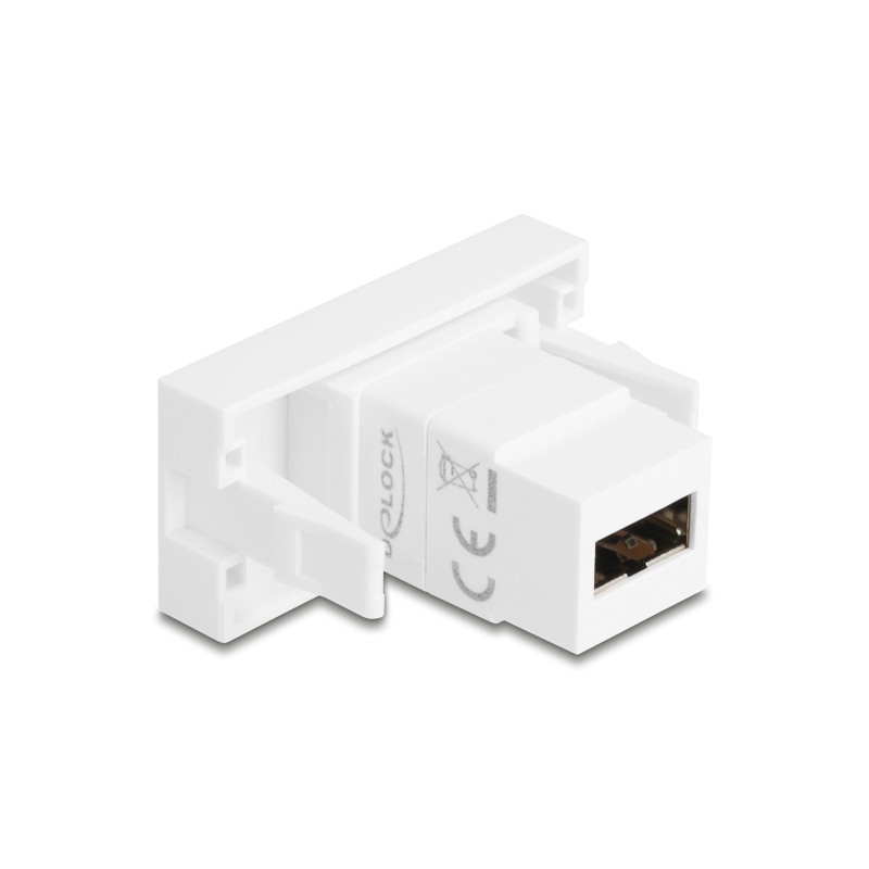 Delock Easy 45 Modul, EASY-USB 2.0 Typ-A Buchse zu EASY-USB Typ-A Buchse weiß