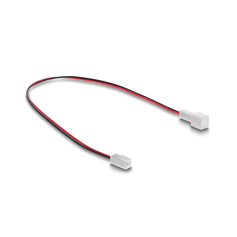 Delock Lüfter Verlängerungskabel Stecker zu Buchse 2 Pin, Steckerlänge 13 mm, 30 cm