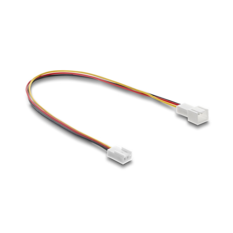 Delock Lüfter Verlängerungskabel Stecker zu Buchse 3 Pin, Steckerlänge 13 mm, 30 cm
