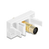 Delock Easy 45 Modul Mini-DIN 4 Pin Buchse zu Buchse vergoldet weiß