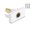 Delock Easy 45 Modul Mini-DIN 6 Pin Buchse zu Buchse vergoldet weiß