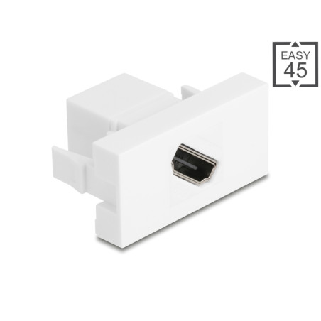 Delock Easy 45 Modul HDMI Buchse zu Buchse diagonal 8K 60 Hz weiß
