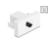 Delock Easy 45 Modul HDMI Buchse zu Buchse diagonal 8K 60 Hz weiß