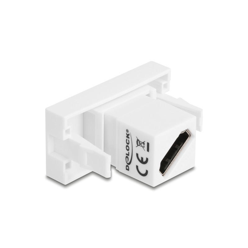 Delock Easy 45 Modul HDMI Buchse zu Buchse diagonal 8K 60 Hz weiß