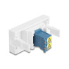 Delock Easy 45 Modul LC Duplex Buchse zu LC Duplex Buchse mit Laserschutzklappe innen blau / weiß