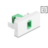 Delock Easy 45 Modul SC Simplex Buchse zu SC Simplex Buchse mit Laserschutzklappe innen grün / weiß