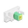 Delock Easy 45 Modul SC Simplex Buchse zu SC Simplex Buchse mit Laserschutzklappe innen grün / weiß