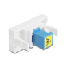 Delock Easy 45 Modul SC Simplex Buchse zu SC Simplex Buchse mit Laserschutzklappe innen blau / weiß