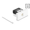 Delock Easy 45 RJ45 Buchse zu LSA Cat.6A 180° werkzeugfrei schwarz / weiß
