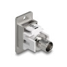 Delock Panel Mount BNC Buchse zu BNC Buchse 50 Ohm silber / weiß