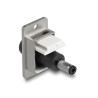 Delock Panel Mount DC 5,5 x 2,5 mm Buchse zu DC 5,5 x 2,5 mm Stecker silber / weiß / schwarz