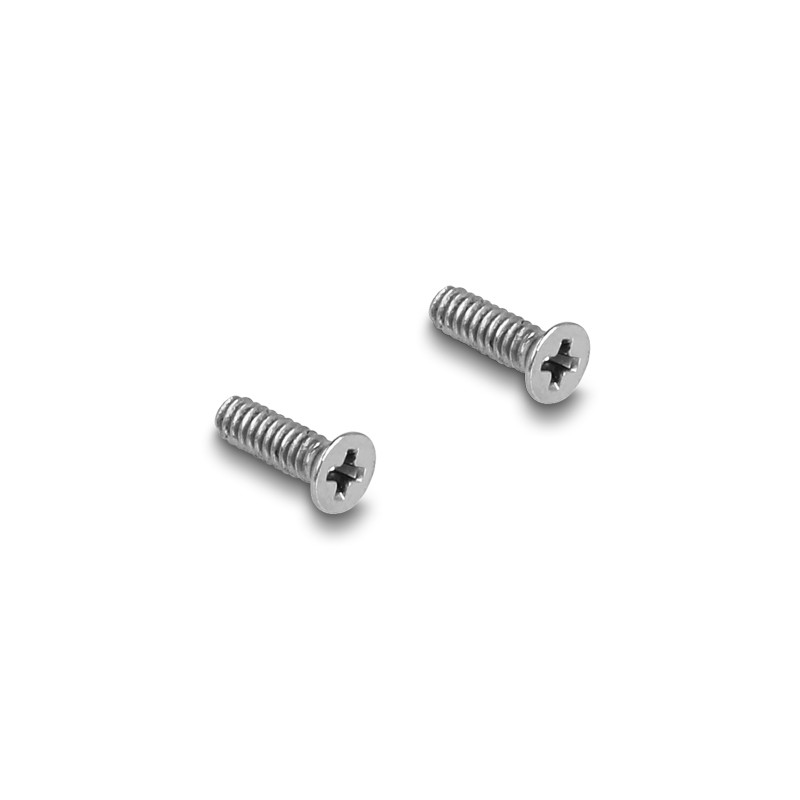 Delock Panel Mount DC 5,5 x 2,5 mm Buchse zu DC 5,5 x 2,5 mm Stecker silber / weiß / schwarz