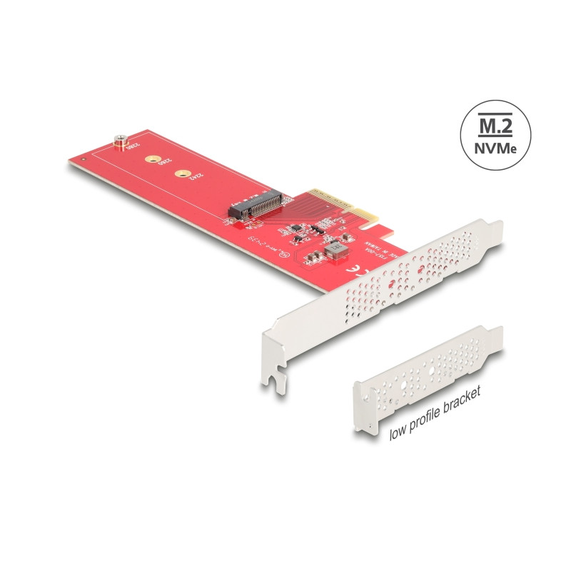 Delock PCI Express 5.0 x4 Karte zu 1 x intern NVMe M.2 Key M - Low Profile Formfaktor