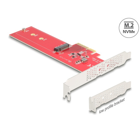 Delock PCI Express 5.0 x4 Karte zu 1 x intern NVMe M.2 Key M - Low Profile Formfaktor