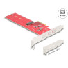 Delock PCI Express 5.0 x4 Karte zu 1 x intern NVMe M.2 Key M - Low Profile Formfaktor