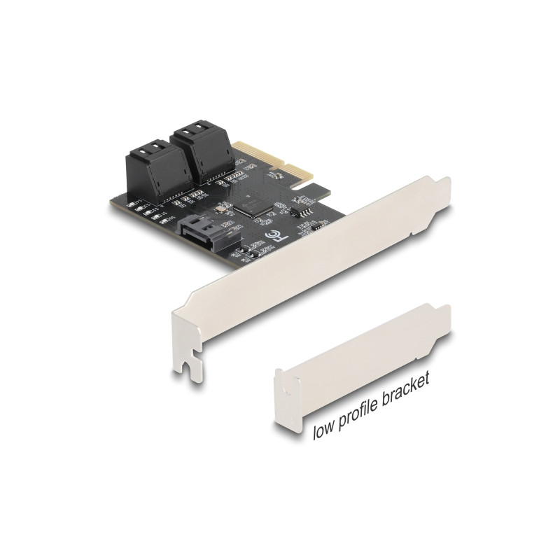 Delock PCI Express x4 Karte zu 5 Port SATA Kontroller - Low Profile Formfaktor