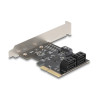 Delock PCI Express x4 Karte zu 5 Port SATA Kontroller - Low Profile Formfaktor