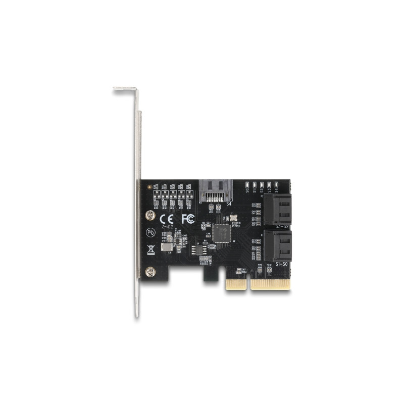 Delock PCI Express x4 Karte zu 5 Port SATA Kontroller - Low Profile Formfaktor