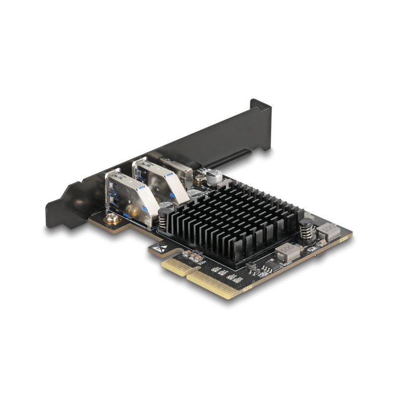 Delock PCI Express x4 Karte zu 1 x USB Type-C™20 Gbps + 2 x Typ-A 10 Gbps - Low Profile Formfaktor