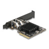 Delock PCI Express x4 Karte zu 1 x USB Type-C™20 Gbps + 2 x Typ-A 10 Gbps - Low Profile Formfaktor