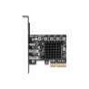 Delock PCI Express x4 Karte zu 1 x USB Type-C™20 Gbps + 2 x Typ-A 10 Gbps - Low Profile Formfaktor