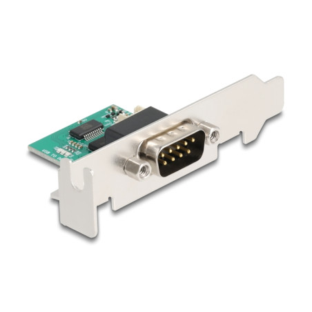 Delock USB auf RS-232 Konverter FTDI FT231XS USB 2.0 Pfostenstecker zu D-Sub 9 Stecker mit Low Profile Blende und Kabel 30 cm