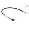Delock USB auf RS-232 Konverter FTDI FT231XS USB 2.0 Pfostenstecker zu D-Sub 9 Stecker mit Low Profile Blende und Kabel 30 cm