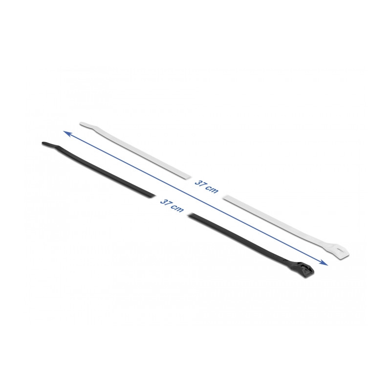 Delock Kabelbinder mit flachem Kopf L 370 x B 4,6 mm 100 Stück