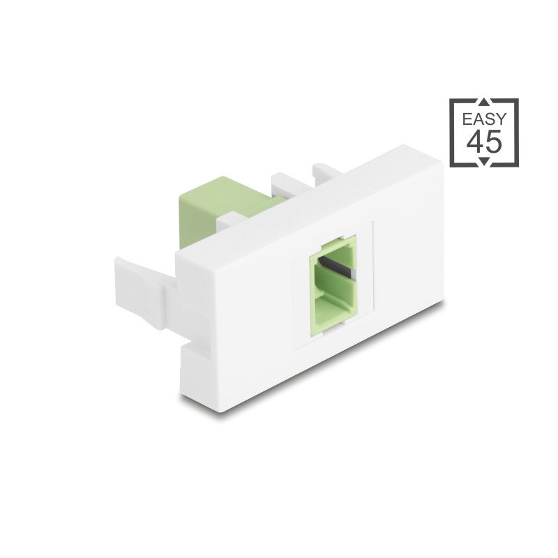 Delock Easy 45 Modul SC Simplex Buchse zu SC Simplex Buchse lindgrün / weiß