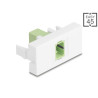 Delock Easy 45 Modul SC Simplex Buchse zu SC Simplex Buchse lindgrün / weiß