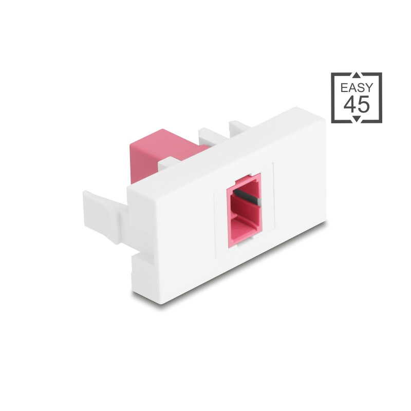 Delock Easy 45 Modul SC Simplex Buchse zu SC Simplex Buchse violett / weiß