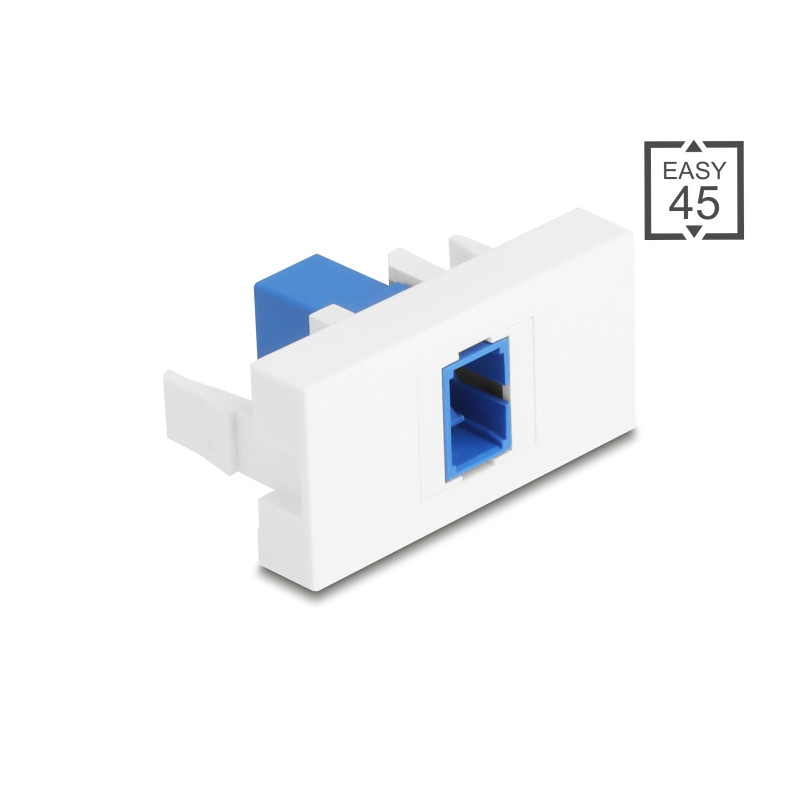 Delock Easy 45 Modul SC Simplex Buchse zu SC Simplex Buchse blau / weiß