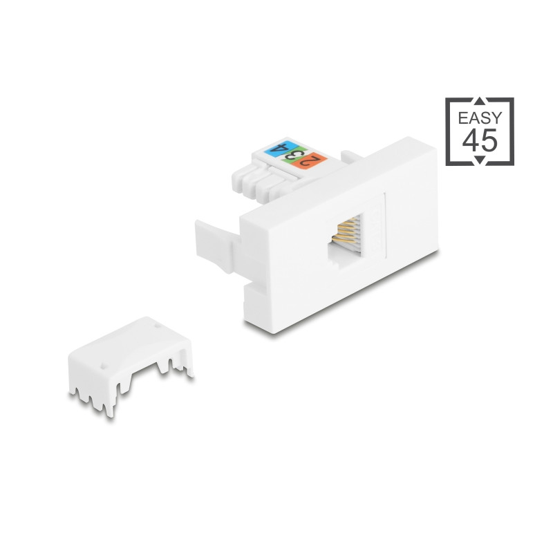 Delock Easy 45 Modul RJ12 Buchse zu LSA UTP weiß