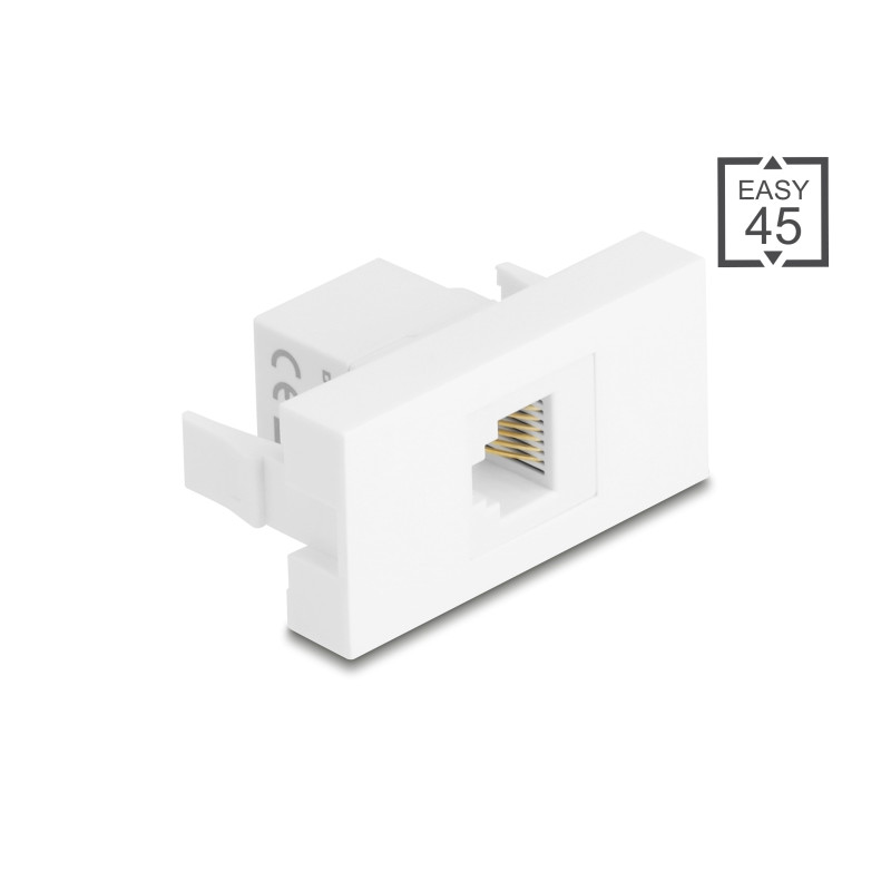 Delock Easy 45 Modul RJ12 Buchse zu RJ12 Buchse UTP weiß
