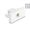 Delock Easy 45 Modul RJ12 Buchse zu RJ12 Buchse UTP weiß