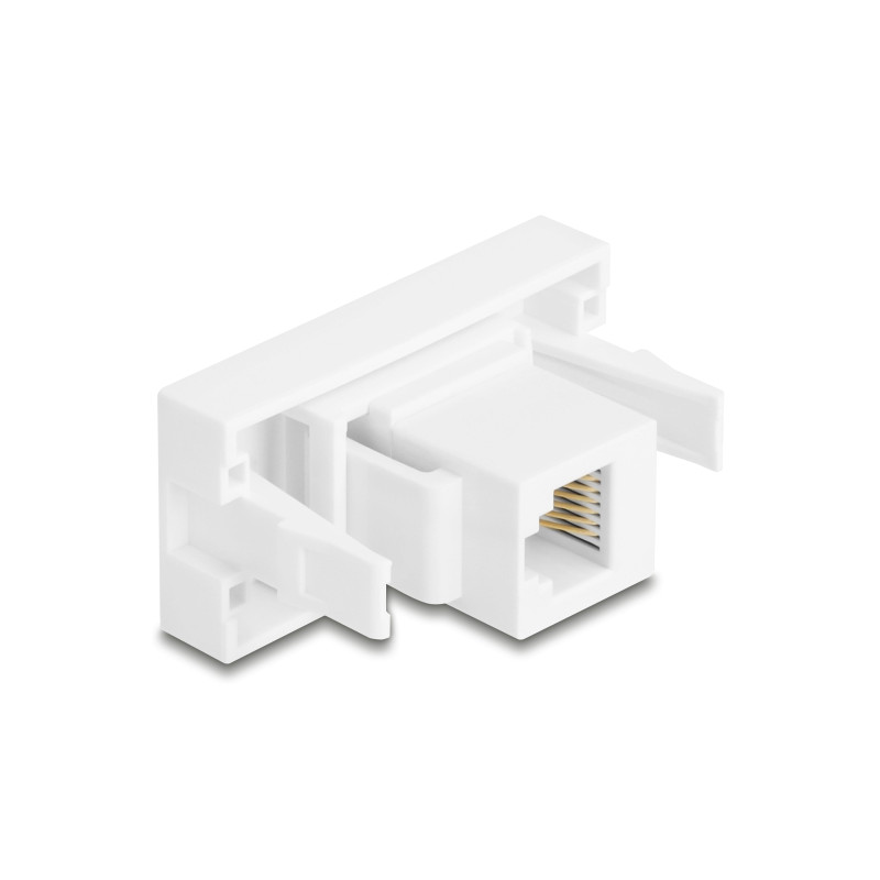 Delock Easy 45 Modul RJ12 Buchse zu RJ12 Buchse UTP weiß