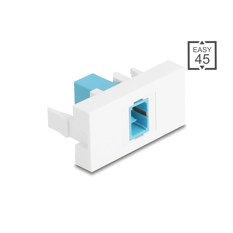 Delock Easy 45 Modul SC Simplex Buchse zu SC Simplex Buchse aqua / weiß