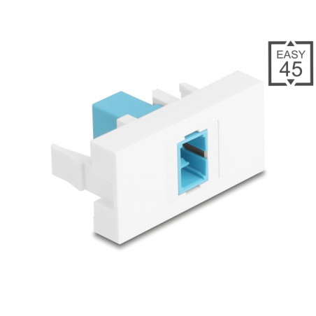 Delock Easy 45 Modul SC Simplex Buchse zu SC Simplex Buchse aqua / weiß
