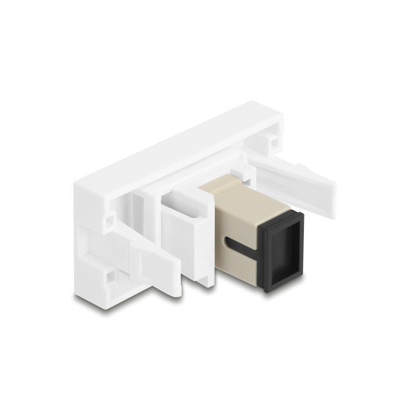 Delock Easy 45 Modul SC Simplex Buchse zu SC Simplex Buchse beige / weiß