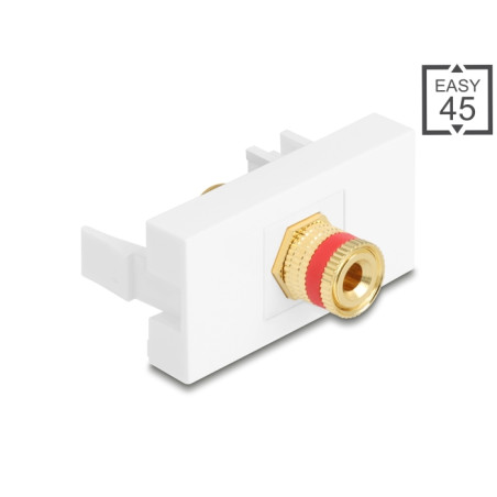 Delock Easy 45 Modul Polklemme zu Gewindebuchse rot / weiß