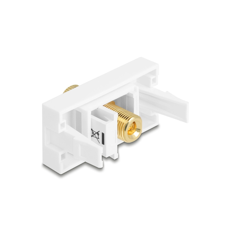 Delock Easy 45 Modul Polklemme zu Gewindebuchse rot / weiß