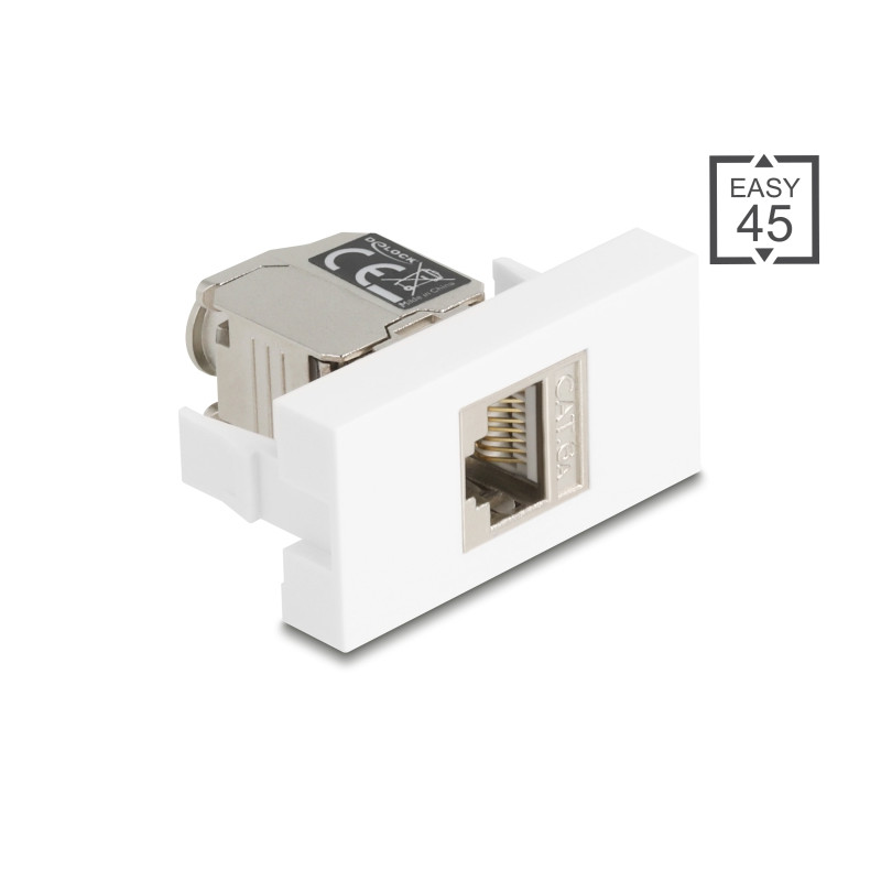 Delock Easy 45 Modul RJ45 Buchse zu LSA Cat.6A mit LED