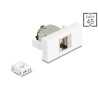 Delock Easy 45 Modul RJ45 Buchse zu LSA Cat.6A STP mit Verschlussclip und kabelbinderfrei