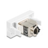 Delock Easy 45 Modul RJ45 Buchse zu LSA Cat.6A STP mit Verschlussclip und kabelbinderfrei