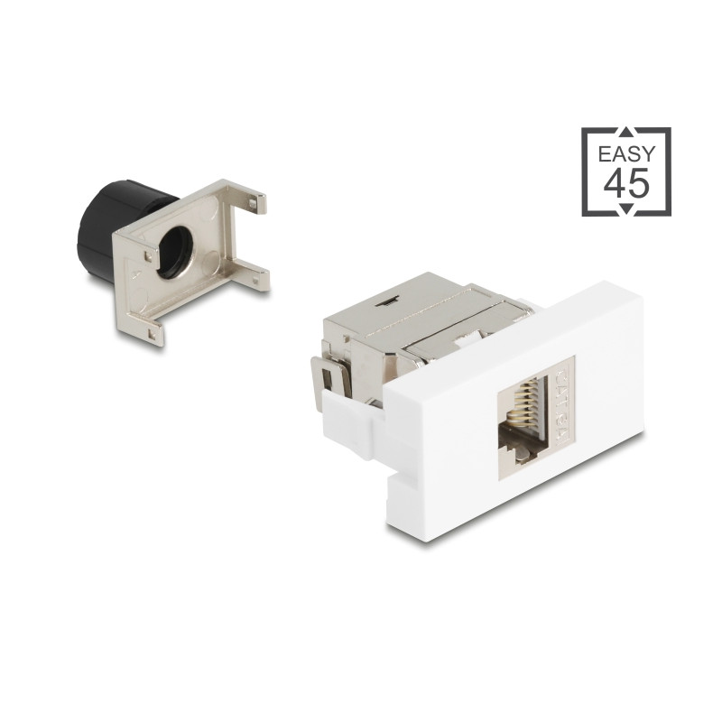 Delock Easy 45 Modul RJ45 Buchse zu LSA Cat.6A 180° werkzeugfrei