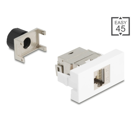 Delock Easy 45 Modul RJ45 Buchse zu LSA Cat.6A 180° werkzeugfrei